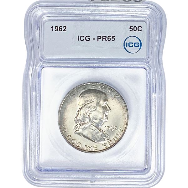 1962 Franklin Half Dollar ICG PR65