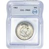 Image 1 : 1962 Franklin Half Dollar ICG PR65