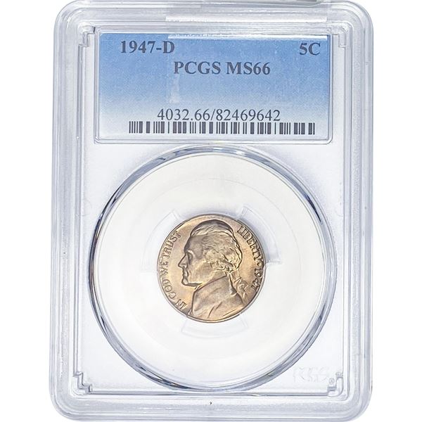 1947-D Jefferson Nickel PCGS MS66