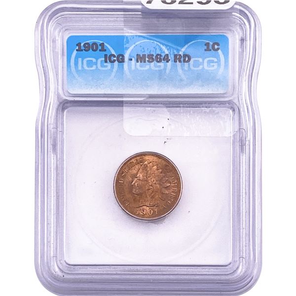 1901 Indian Head Cent ICG MS64 RD