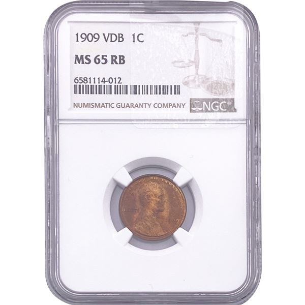 1909 Wheat Cent NGC MS65 RB