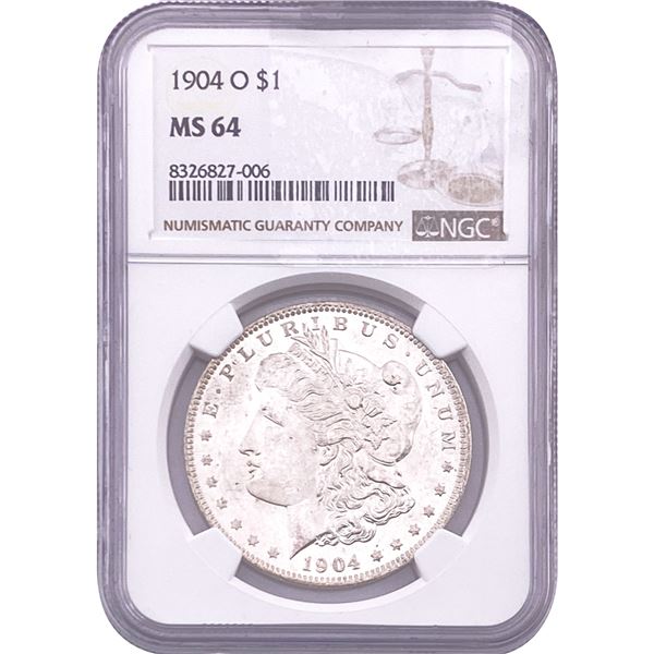 1904-O Morgan Silver Dollar NGC MS64
