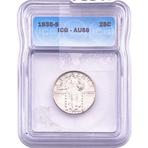 1930-S Standing Liberty Quarter ICG AU58