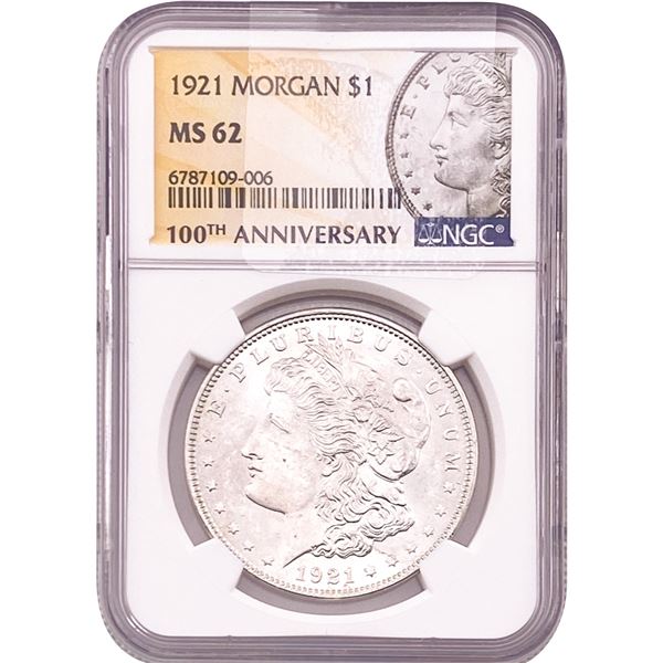 1921 Morgan Silver Dollar NGC MS62