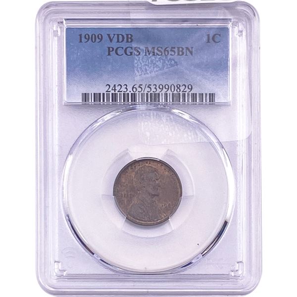 1909 Wheat Cent PCGS MS65 BN