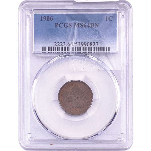 1906 Indian Head Cent PCGS MS64 BN