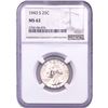 Image 1 : 1943-S Washington Silver Quarter NGC MS62