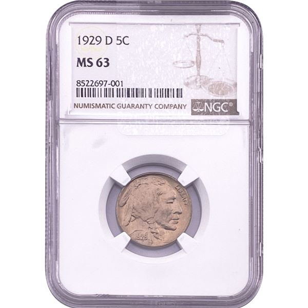 1929-D Buffalo Nickel NGC MS63