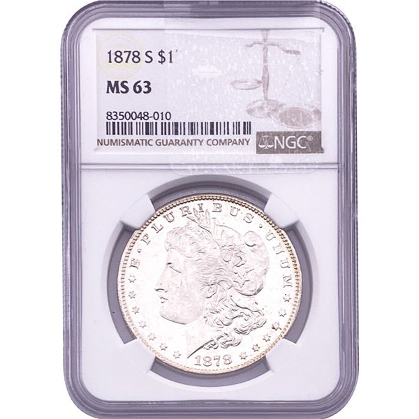 1878-S Morgan Silver Dollar NGC MS63