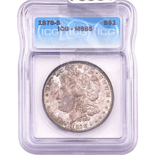 1878-S Morgan Silver Dollar ICG MS65