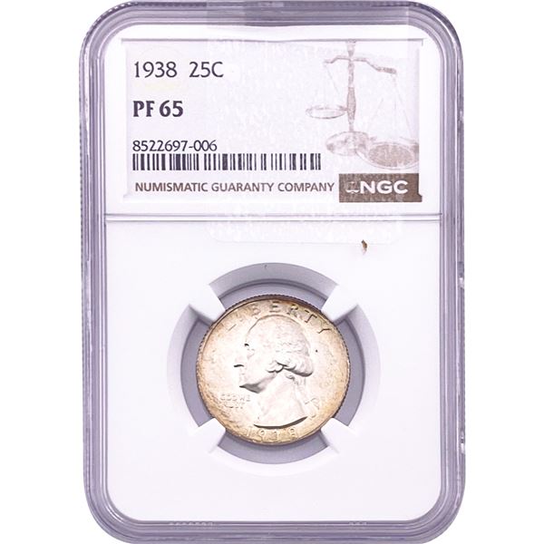 1938 Washington Silver Quarter NGC PF65