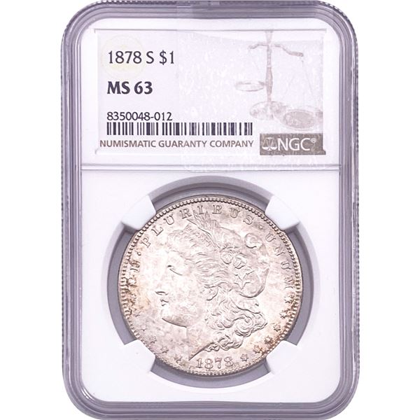 1878-S Morgan Silver Dollar NGC MS63
