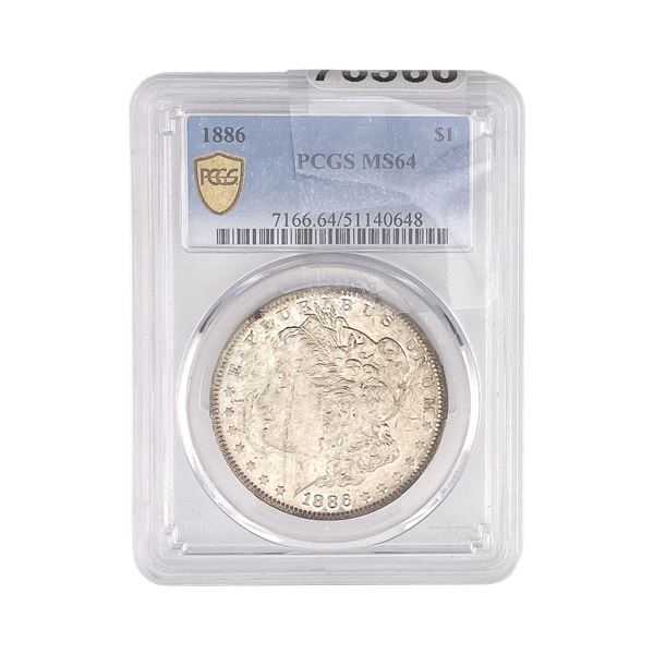 1886 Morgan Silver Dollar PCGS MS64