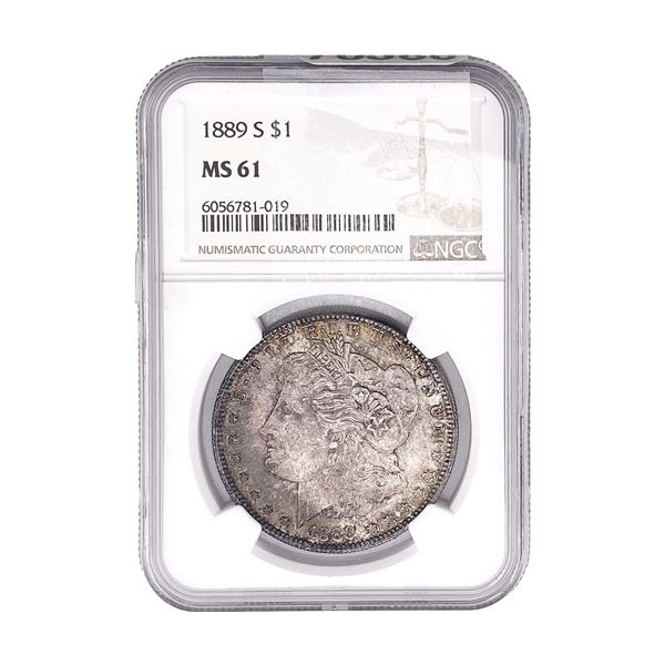 1889-S Morgan Silver Dollar NGC MS61