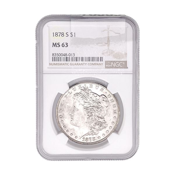 1878-S Morgan Silver Dollar NGC MS63