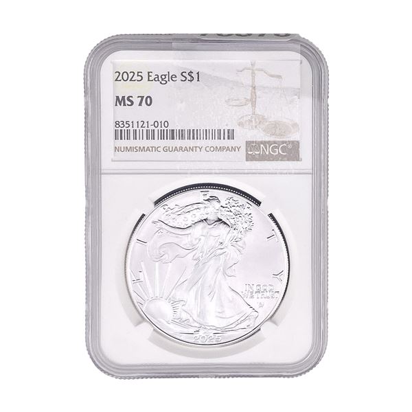 2025 Silver Eagle NGC MS70