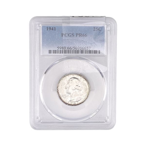 1941 Washington Silver Quarter PCGS PR66