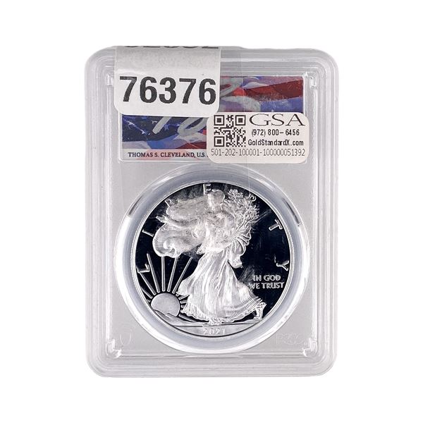 2021-W Silver Eagle PCGS PR70 DCAM Type 1