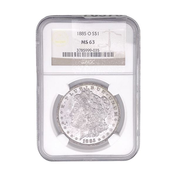 1885-O Morgan Silver Dollar NGC MS63