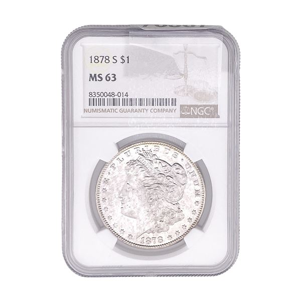 1878-S Morgan Silver Dollar NGC MS63