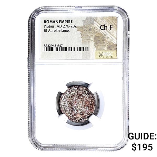 Roman Probus,AD 276-282 BI Aurelianianus NGC Ch F