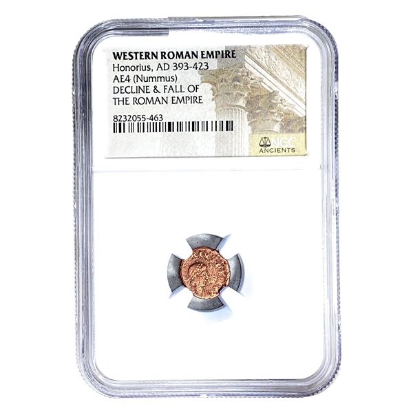 Western Roman Honorius, AD 393-423 AE4(Nummus) NGC
