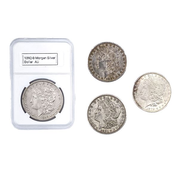 [4 Coins] 1881-1921 Morgan Silver Dollar