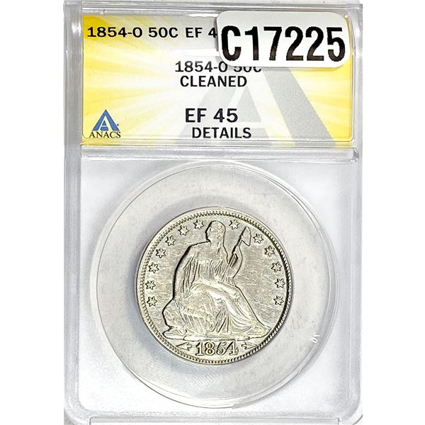 1854-O Seated Liberty Half Dollar ANACS EF45 Details