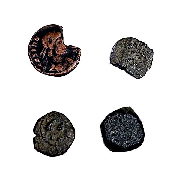 [4 Coins] 3 Widow's Mite/1 Roman Bronze Coin