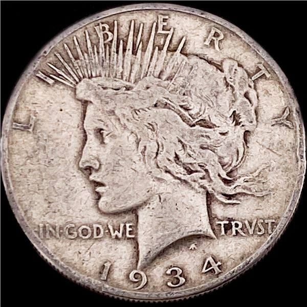 1934 Silver Peace Dollar ABOUT UNCIRCULATED