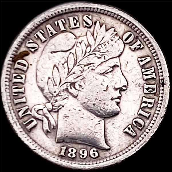1896 Silver Barber Dime NEARLY UNCIRCULATED