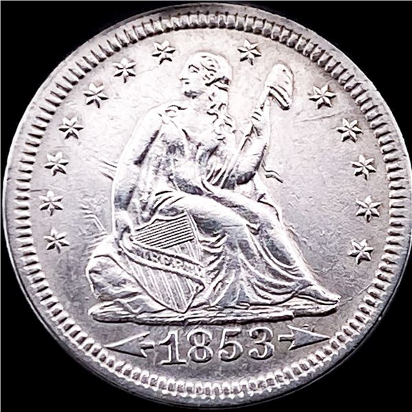 1853 Arrows Seated Liberty Quarter CLOSELY UNCIRCULATED