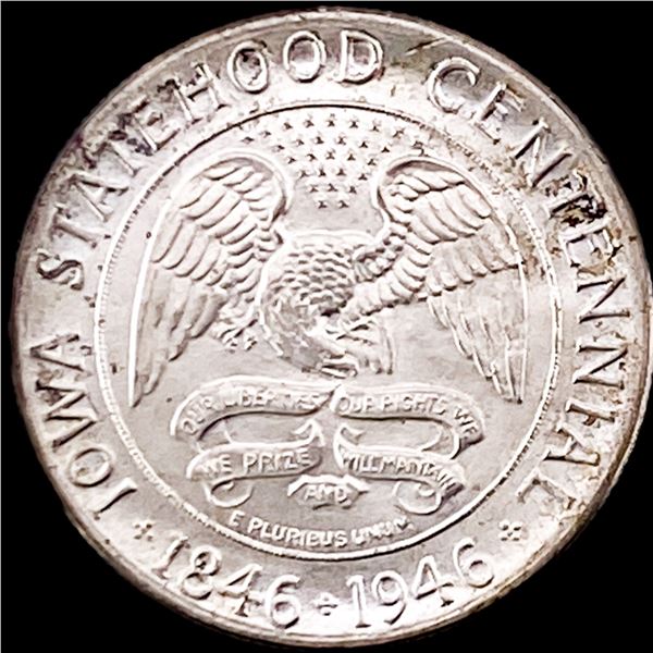 1946 Silver Iowa Centennial Half Dollar GEM BU