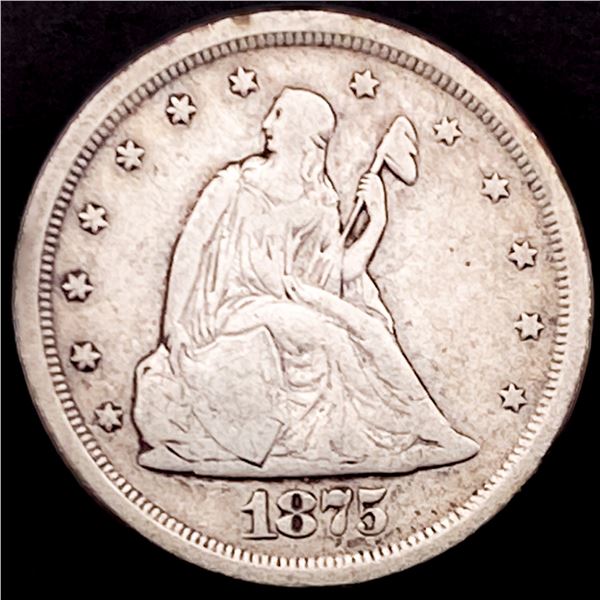 1875-S Silver Twenty Cents LIGHTLY CIRCULATED