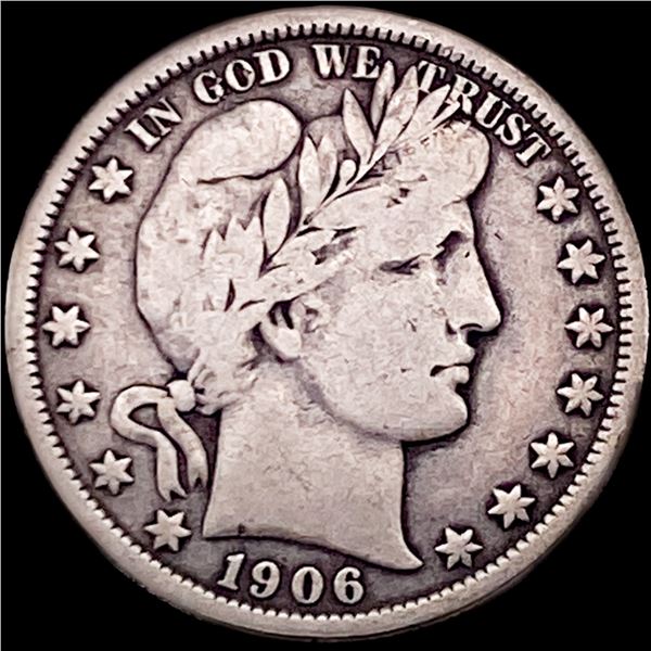 1906-O Silver Barber Half Dollar LIGHTLY CIRCULATED