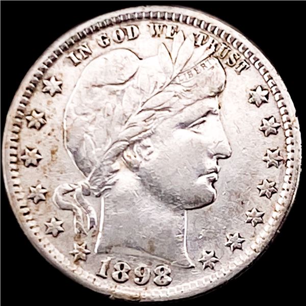 1898 Barber Silver Quarter CLOSELY UNCIRCULATED