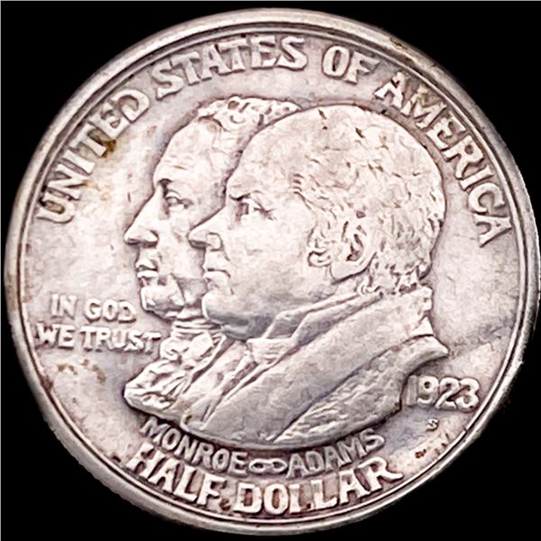 1923-S Silver Monroe Doctrine Centennial Half Dollar LIGHTLY CIRCULATED