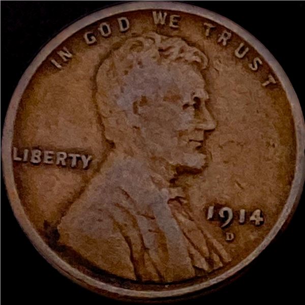 1914-D Lincoln Wheat Cent LIGHTLY CIRCULATED