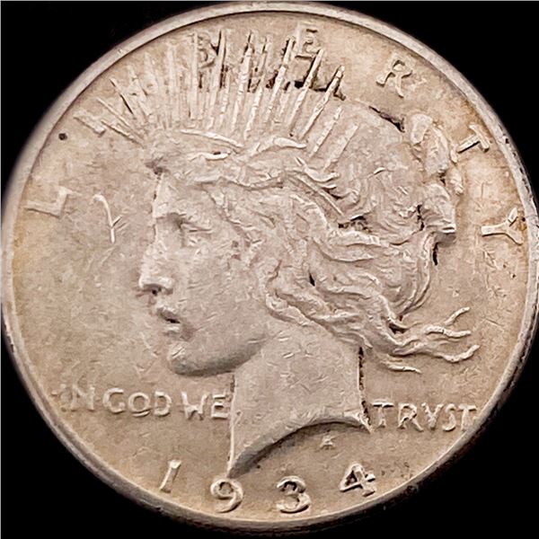 1934 Peace Silver Dollar NEARLY UNCIRCULATED