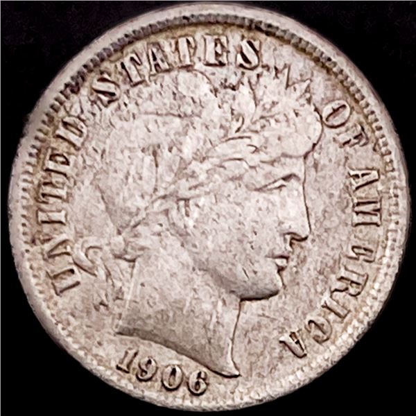 1906-O Silver Barber Dime NEARLY UNCIRCULATED