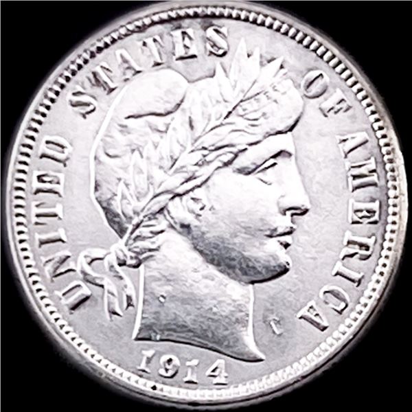 1914 Barber Dime CLOSELY UNCIRCULATED