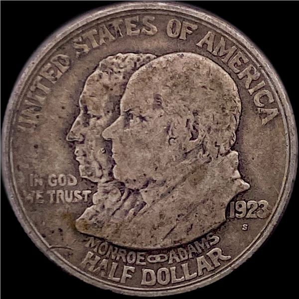 1923-S Silver Monroe Doctrine Half Dollar LIGHTLY CIRCULATED