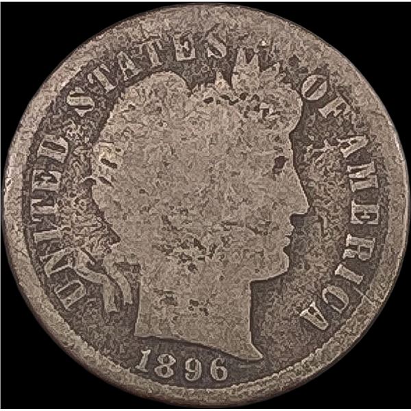 1896-S Silver Barber Dime NICELY CIRCULATED