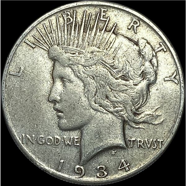 1934-S Silver Peace Dollar NEARLY UNCIRCULATED