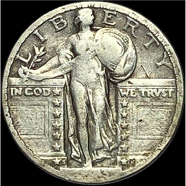 1927-S Silver Standing Liberty Quarter LIGHTLY CIRCULATED