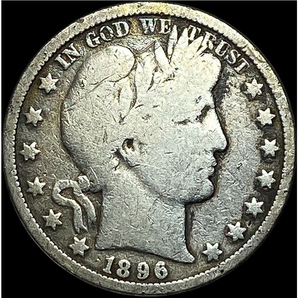 1896-O Silver Barber Half Dollar NICELY CIRCULATED