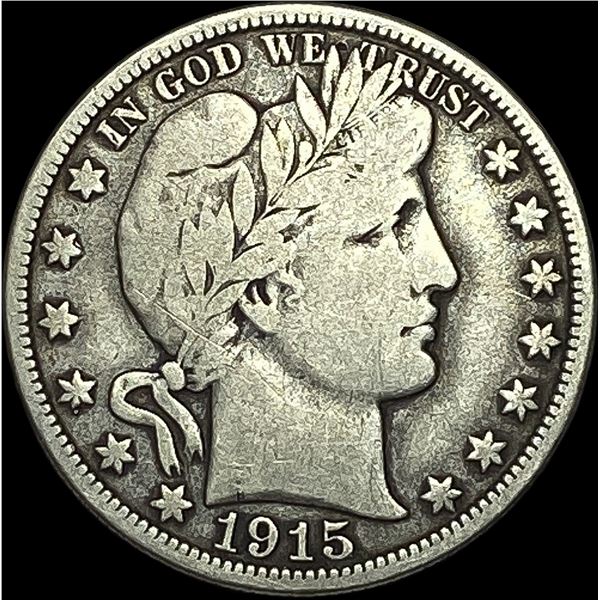 1915-D Silver Barber Half Dollar NICELY CIRCULATED
