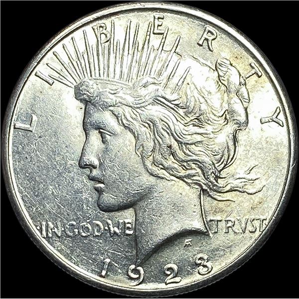 1923-S Silver Peace Dollar CHOICE AU