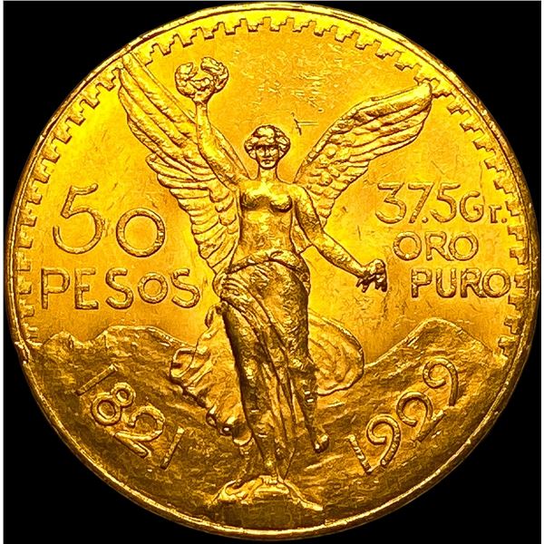 Gold 50 Pesos 1929 Mexico UNCIRCULATED