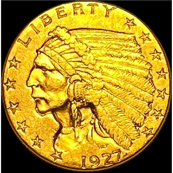 1927 Indian Head Gold $2.50 Quarter Eagle CLOSELY UNCIRCULATED